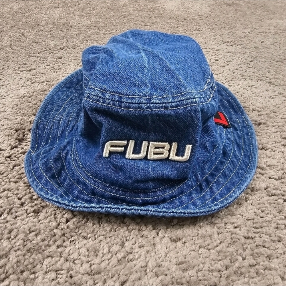 FUBU Blue Denim Bucket Hat